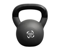 Kettlebell nero 20 kg con impugnatura ergonomica e base piatta