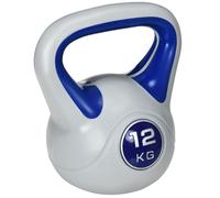 Kettlebell per Allenamento 12 Kg Base Piatta e Impugnatura per Stacchi in PU e