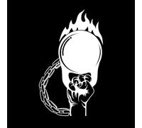 kettlebell peso mano sollevata kettlebell alzata mano con kettlebell Adesivi con scritte 57.6x95.7cm Decorazione artistica Bianco