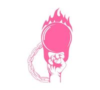 kettlebell peso mano sollevata kettlebell alzata mano con kettlebell Murales e adesivi murali in vinile 36x59.8cm Pittura murale artistica Rosa