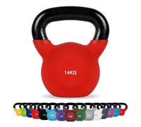 Kettlebell Professionale 14 kg | Ghisa Revestimento in Neoprene | incl. Workout PDF | Rosso Corsa