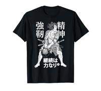 Kettlebell Samurai Warrior Gym Workout Giapponese Kanji Maglietta
