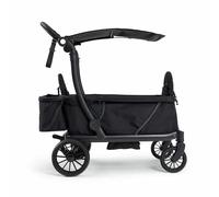 KETTLER Carrello Pieghevole COMPACT in Nero | Vassoio e Portabicchieri GRATIS | Pieghevole con Tettoia Solare | Salvaspazio | Maneggevole e Facile da Guidare | Capacità di Carico 70 kg | 1-2 Bambini