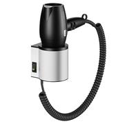 KEUCO PLAN Sèche-cheveux, 230 V, interrupteur secteur, 14995170037, 14995170037, Colorazione: Alluminio anodizzato argento / nero