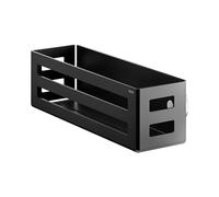 Keuco Cestino doccia 32 cm, Alluminio nero opaco, Made in Germany, rimovibile, incl. viti e tasselli, griglia rettangolare alta per doccia