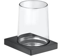 Keuco Edition 11 bicchiere per lavarsi i denti nero-trasparente-cromo 11150139000