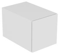 KEUCO EDITION 11 Buffet, 1 tiroir frontal, avec éclairage intérieur LED, 350x350x535mm, 31320270100, 31320270100, Corpo/Fronte: Lacca satinata bianca / vetro satinato bianco