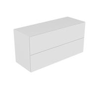 KEUCO EDITION 11 Buffet, 2 tiroirs frontaux, avec éclairage intérieur LED, 1400x700x535 mm, 31327270100, 31327270100, Corpo/Fronte: Lacca satinata bianca / vetro satinato bianco