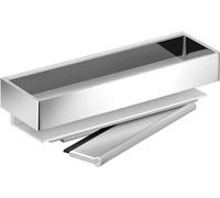 Keuco Cestino doccia metallo, argento e cromato lucido, prodotto in Germania, incluso tergivetri, accessori doccia, mensola per doccia Edition 11