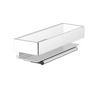 Keuco Cestino doccia metallo, argento e cromato lucido, prodotto in Germania, incluso tergivetri, accessori doccia, mensola per doccia Edition 11