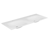 Keuco Edition 11 Varicor lavabo doppio Varicor 31263, 1400 x 538 mm, con 2x 1 foro per rubinetto, bianco, - 31263701402