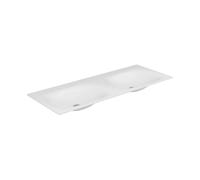KEUCO EDITION 11 Double lavabo encastré en Varicor, 2100x17x535mm, sans trou pour robinet, blanc, 31280702100, 31280702100