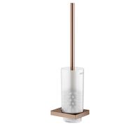 KEUCO EDITION 11 Ensemble brosse de toilette, verre cristal véritable mat, 11164299000, 11164299000, Colorazione: rosso oro spazzolato