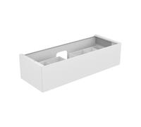 KEUCO EDITION 11 meuble sous-lavabo, 1 tiroir frontal, avec éclairage intérieur LED, 1400x350x535mm, 31361270100, 31361270100, Corpo/Fronte: Lacca satinata bianca / vetro satinato bianco