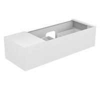 KEUCO EDITION 11 meuble sous-lavabo, 1 tiroir frontal, position du lavabo à droite, 1400x350x535mm, 31164380000, 31164380000, Corpo/Fronte: Vernice Struttura Bianca / Vernice Strutturata Bianca
