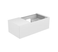 KEUCO EDITION 11 meuble sous-lavabo, 1 tiroir frontal, position du lavabo à droite, avec éclairage intérieur LED, 1050x350x535mm, 31154210100, 31154210100, Corpo/Fronte: Laccato bianco lucido / Laccat