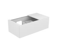 KEUCO EDITION 11 meuble sous-lavabo, 1 tiroir frontal, position du lavabo à gauche, avec éclairage intérieur LED, 1050x350x535mm, 31153280100, 31153280100, Corpo/Fronte: Cashmere laccato seta opaco /