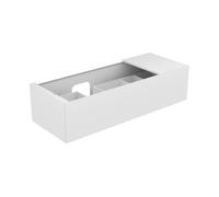 KEUCO EDITION 11 meuble sous-lavabo, 1 tiroir frontal, position du lavabo à gauche, avec éclairage intérieur LED, 1400x350x535mm, 31163370100, 31163370100, Corpo/Fronte: Vernice al Tartufo / Vernice a