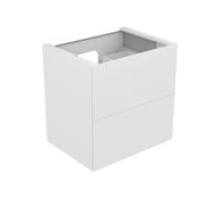 KEUCO EDITION 11 meuble sous-lavabo, 2 tiroirs frontaux, avec éclairage intérieur LED, 700x700x535mm, 31342180100, 31342180100, Corpo/Fronte: Laccato Cashmere Seta Opaca/Cashmere Glass