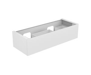 KEUCO EDITION 11 Meuble sous-lavabo pour double lavabo encastré, 1 tiroir frontal, avec éclairage LED, 1400x350x535mm, 31267370100, 31267370100, Corpo/Fronte: Vernice al Tartufo / Vernice al Tartufo