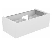 KEUCO EDITION 11 Meuble sous-lavabo pour lavabos encastrables, 1 tiroir frontal, position du lavabo à droite, 1050x350x535mm, 31254210000, 31254210000, Corpo/Fronte: Laccato bianco lucido / Laccato bi