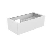 KEUCO EDITION 11 Meuble sous-lavabo pour lavabos encastrables, 1 tiroir frontal, position du lavabo à gauche, 1050x350x535mm, 31253370000, 31253370000, Corpo/Fronte: Vernice al Tartufo / Vernice al Ta