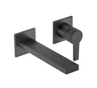 KEUCO EDITION 11 Mitigeur monocommandé pour lavabo, montage encastré, saillie 197mm, avec limiteur de température, 51116130200, 51116130200, Colorazione: Nero cromato nero spazzolato