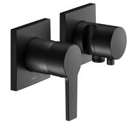 KEUCO EDITION 11 Set mitigeur monocommande encastré pour 2 consommateurs avec raccord de flexible et support de douche, 51151371222, 51151371222, Colorazione: Nero opaco