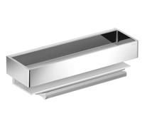 KEUCO EDITION 11 Tablette de douche avec raclette en verre, amovible, 11159050000, 11159050000, Colorazione: nichel spazzolato