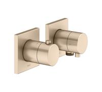 KEUCO EDITION 11 Thermostatarmaturen Set encastré pour 2 consommateurs avec raccord de flexible, 51153031122, 51153031122, Colorazione: bronzo spazzolato