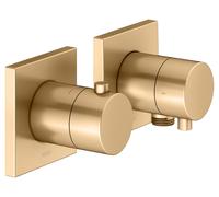 KEUCO EDITION 11 Thermostatarmaturen Set encastré pour 2 consommateurs avec raccord de flexible, 51153251122, 51153251122, Colorazione: ottone spazzolato