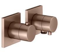 KEUCO EDITION 11 Thermostatarmaturen Set encastré pour 2 consommateurs avec raccord de flexible, 51153291122, 51153291122, Colorazione: rosso oro spazzolato