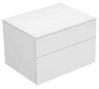 KEUCO EDITION 400 Buffet, 2 tiroirs à casseroles, 700x472x535mm, 31743840000, 31743840000, Corpo/Fronte: Bianco laccato lucido / Cachemire vetro lucido