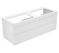 KEUCO EDITION 400 Meuble sous-lavabo, double lavabo, 2 tiroirs, sans trou pour robinet 1400x546x535mm, 31574390000, 31574390000, Corpo/Fronte: Lacca con texture antracite / lacca con texture antracite