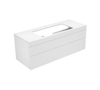 KEUCO EDITION 400 meuble sous-lavabo, pour largeur de lavabo 800mm, avec 1 trou pour robinet, 1400x546x535mm, 31583450100, 31583450100, Corpo/Fronte: Vernice strutturata in cashmere / Vernice struttur
