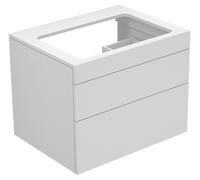 KEUCO EDITION 400 meuble sous-lavabo, sans trou pour robinet, 700x546x535mm, 31571720000, 31571720000, Corpo/Fronte: Bianco Struckturlack / Tartufo lucentezza del vetro