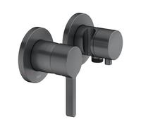 Keuco Edition 400 miscelatore monocomando, per vasca e doccia, 51551131221, Edition 400 nero cromato spazzolato [Rubinetteria Bagno > Rubinetteria Doccia]