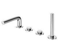 KEUCO EDITION 400 mitigeur de bain à 4 trous bord de baignoire, hauteur 89mm, saillie 220mm, 51530030200, 51530030200, Colorazione: bronzo spazzolato