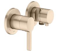 KEUCO EDITION 400 Set de mitigeur monocommande encastré 2 voies avec raccord de flexible et support de douche, 51551031221, 51551031221, Colorazione: bronzo spazzolato