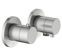 KEUCO EDITION 400 Set de robinetterie thermostatique à encastrer 2 voies avec raccord de flexible, 51553211121, 51553211121, Colorazione: finitura acciaio inox