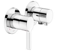 KEUCO EDITION 400 Set mitigeur monocommandé à encastrer 2 voies avec raccord de flexible, 51551011121, 51551011121, Colorazione: Cromato