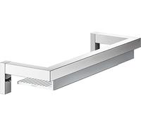 Keuco EDITION 90 Square ripiano per doccia 34 cm, Alluminio cromato, Made in Germany, incl. viti e tasselli, griglia rettangolare alta per doccia