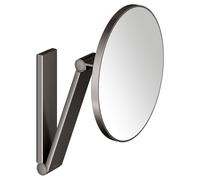 KEUCO iLook_move, Miroir de soins de beauté, sans éclairage, rond, montage mural, 17612350000, 17612350000, Colorazione: Nero titanio spazzolato