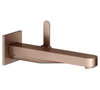 KEUCO IXMO Flat Mitigeur monocommandé encastré pour lavabo, 225mm, rosace carrée, 59516291302, 59516291302, Colorazione: rosso oro spazzolato
