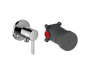 KEUCO IXMO Pure Mitigeur monocommandé pour douche, set encastré avec raccord de flexible, avec corps d'encastrement, rosace ronde, 59552019521, 59552019521