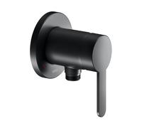 KEUCO Miscelatore doccia a parete IXMO Flat monocomando rotondo con curva di uscita Nero opaco