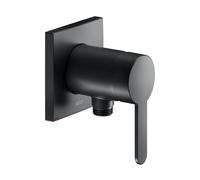 Keuco IXMO Solo 59552, miscelatore monocomando per doccia con attacco per tubo flessibile IXMO Rosa piatta angolare UP DN 15, Colorazione: Nero opaco - 59552370302