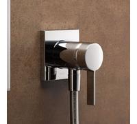 Keuco IXMO-Solo Set 59552, miscelatore monocomando con attacco tubo flessibile con corpo base, rosetta quadrata, cromato - 59552019522