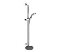 Keuco IXMO SOLO set doccia con asta saliscendi e mensola, 1 tipo di getto, 59587010911, IXMO SOLO cromo/nero grigio [Rubinetteria Bagno > Set Doccia]