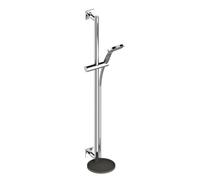 Keuco IXMO SOLO set doccia con asta saliscendi e mensola, 1 tipo di getto, 59587010912, IXMO SOLO cromo/nero grigio [Rubinetteria Bagno > Set Doccia]